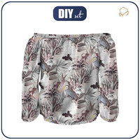 Carmenausschnitt Bluse (SOFIA) - TROPEN - Nähset XXL