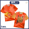 2-PACK - KINDER T-SHIRT - ROT NINJA - Nähset (152/158)