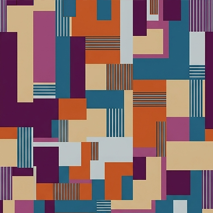 RETRO GEOMETRIC WZ. 1 - Hydrophobic brushed knit
