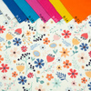 COLORFUL FLOWERS / vanilla - single jersey with elastane TE210