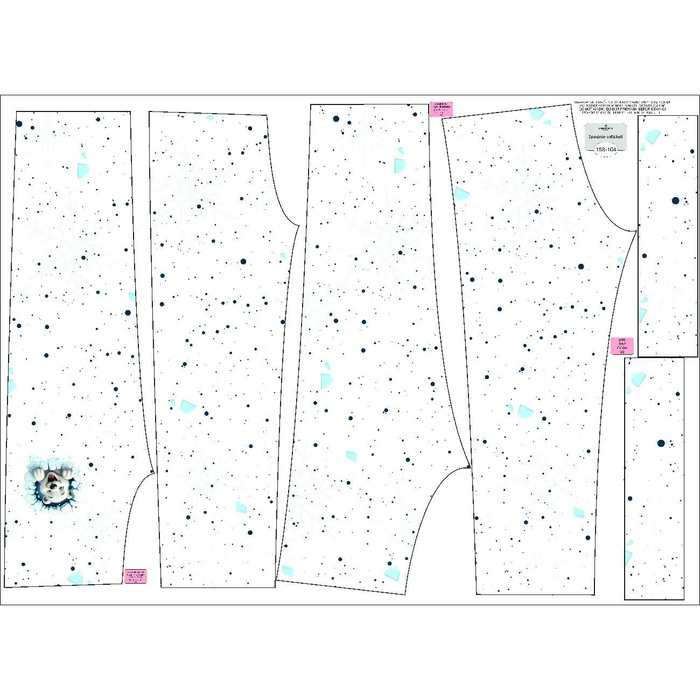 CHILDREN'S SOFTSHELL TROUSERS (YETI) - HAPPY BEAR - sewing set (122/128)