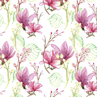 MAGNOLIAS PAT. 3 (BLOOMING MEADOW) - Viscose jersey