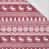 REINDEERS PAT. 2 / ACID WASH MAROON  - single jersey with elastane 