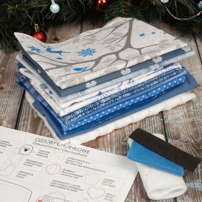 Winterbeutel  + Papiermuster für Weihnachtsdekorationen 