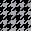 BLACK HOUNDSTOOTH (big) / grey - softshell