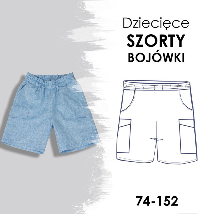 PAPÍROVÝ STŘIH - Dětské bojové šortky