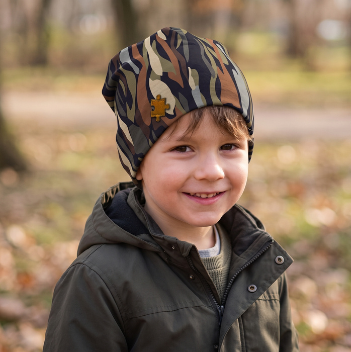 "Beanie" Mütze - RETRO GEOMETRIC WZ. 12 / Größe nach Wahl