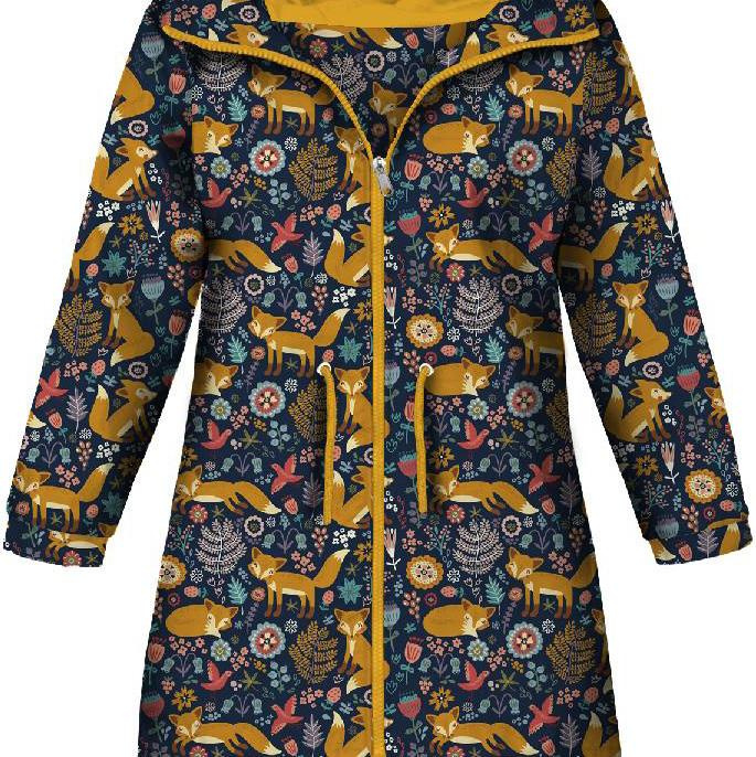 DĚTSKÁ BUNDA PARKA (ARIEL) - LIŠKY V LESE - softshell (122-128)