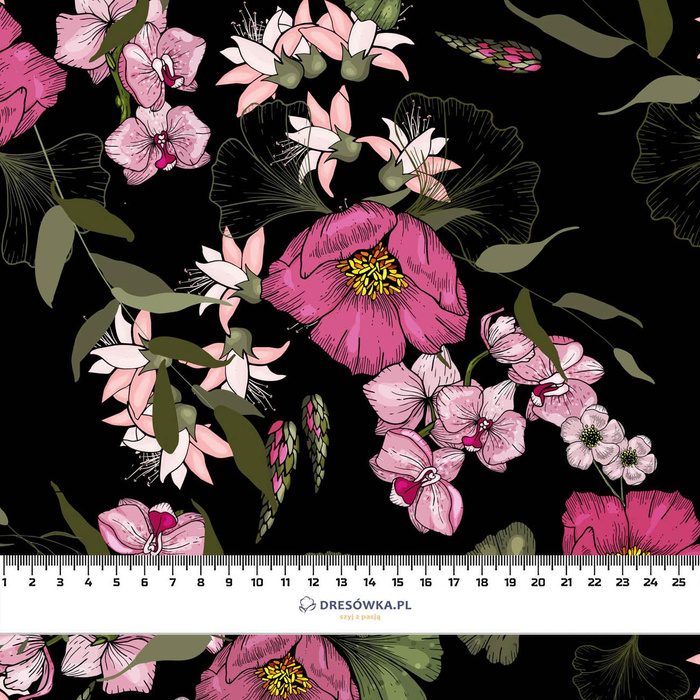 PINK FLOWERS PAT. 2 - Waterproof woven fabric