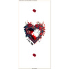 PODUSZKA 45X45 - FLOWER HEART - Panama 220g - zestaw do uszycia