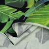43cm TROPICAL LEAVES pat. 2 / black - single jersey 