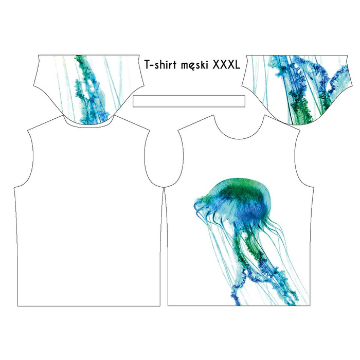 T-SHIRT MĘSKI - MEDUZA - single jersey M