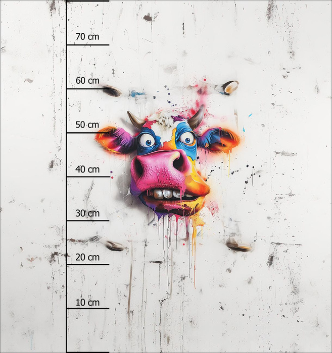 CRAZY COW - panel (75cm x 80cm) teplákovina