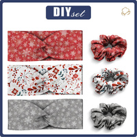 HAARBAND UND HAARGUMMI 3KPL - MODELL 6 - Nähset 4-8