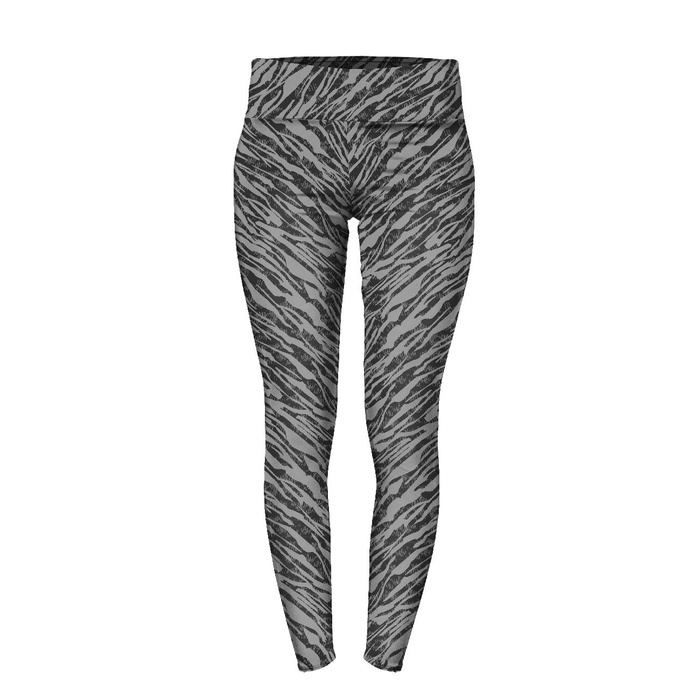 DAMEN THERMO LEGGINGS (GRETA) - ZEBRA m. 5 / grau - Nähset XS