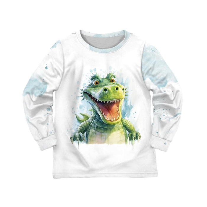 DĚTSKÉ PYŽAMO "MIKI" - WATERCOLOR CROCODILE - Sada šití (110/116)