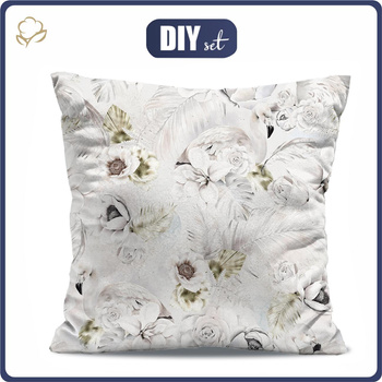 KISSEN 45x45 - WHITE FLOWERS M. 1 - Nähset