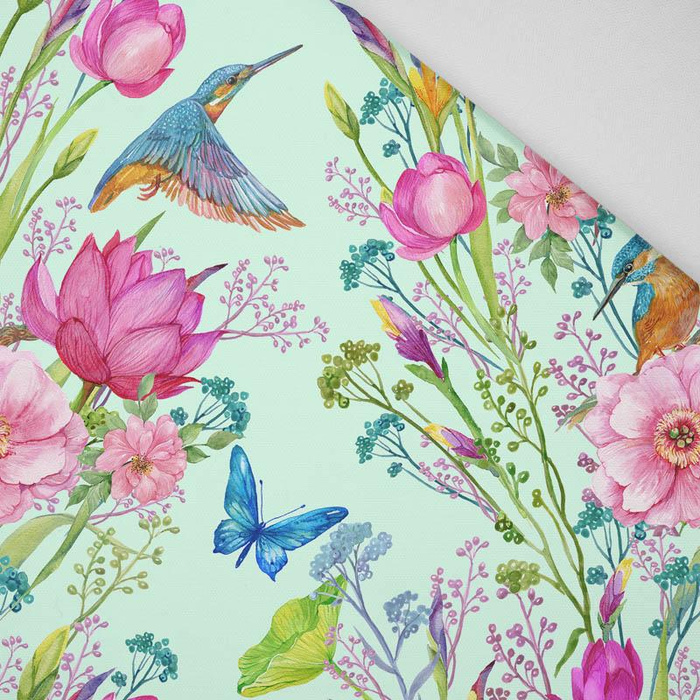 EISVÖGEL UND SCHMETTERLINGE (EISVÖGEL AUF DER WIESE) / minze - HOME DECOR PREMIUM Webware