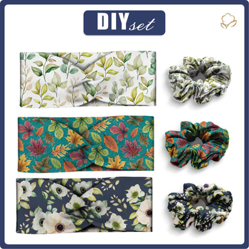 OPASKA I GUMKA DO WŁOSÓW 3KPL - WZÓR 13 - zestaw do uszycia 4-8