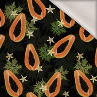 PAPAYA ORANGE & BLACK - brushed knitwear with elastane ITY