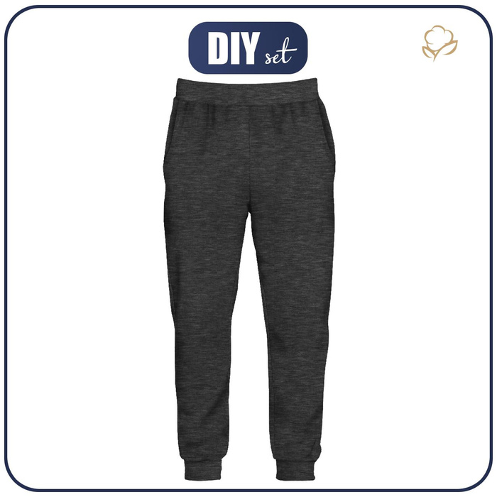 HERREN JOGGINGHOSE (GREG) - MELANGE GRAPHIT - Nähset S