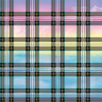 CHECK PAT. 12 / rainbow - Cotton woven fabric