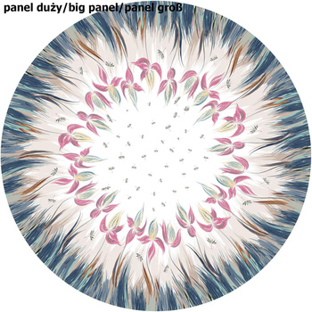 BLUMEN (Motiv 4) / weiß - groß Tellerrock-Panel