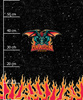 DRAGON PAT. 1 / black -  PANEL (60cm x 50cm) looped knit fabric with elastane ITY