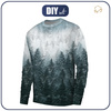 MĘSKA BLUZA (OREGON) BASIC - LAS OMBRE (ZIMA W GÓRACH) - dzianina pętelkowa M