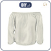 Bardot neckline blouse (SOFIA) - WHITE - sewing set XXL