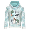 CLASSIC WOMEN’S HOODIE (POLA) - LET IT SNOW PAT. 2 (WINTER IN THE CITY) - looped knit fabric - XL