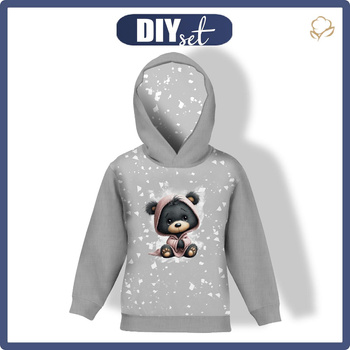 KID'S HOODIE (ALEX) - WINTER ANIMALS wz.12 - looped knit fabric (146/152)