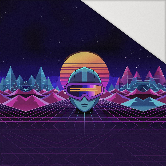 NEON GALAXY WZ.10 - panel (60cm x 50cm) Hydrophobic brushed knit