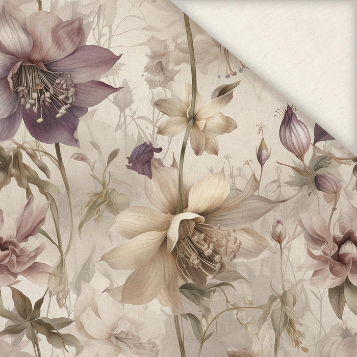 PASTEL FLOWERS WZ.2- Slub Weave