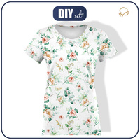WOMEN’S T-SHIRT - ROSES AND LEAVES PAT. 2 - single jersey XXXL