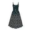 KLEID "ISABELLE" - ROSA BLUMEN M. 4 / schwarz - Nähset L