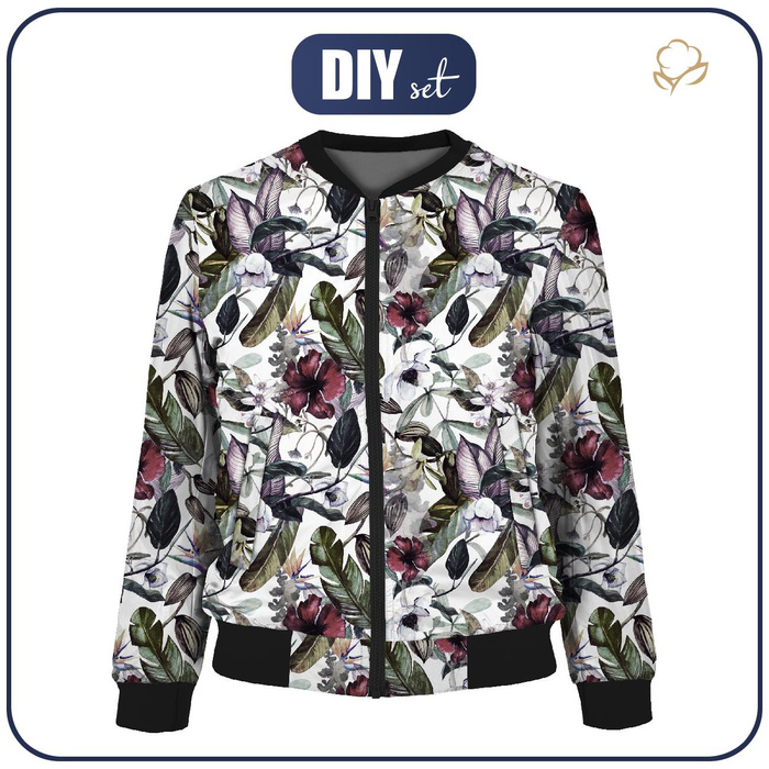 WOMEN’S BOMBER JACKET (KAMA) - PARADISE FLOWERS - sewing set XXL