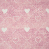 HEARTS AND RHOMBUSES / vinage look jeans (rose quartz) - Cotton woven fabric