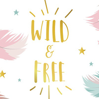 PASTELL-FEDERN (WILD & FREE) - Paneel Sommersweat