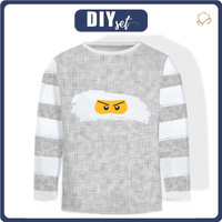 Longsleeve - weisser Ninja wz.2 - Single Jersey (122/128)