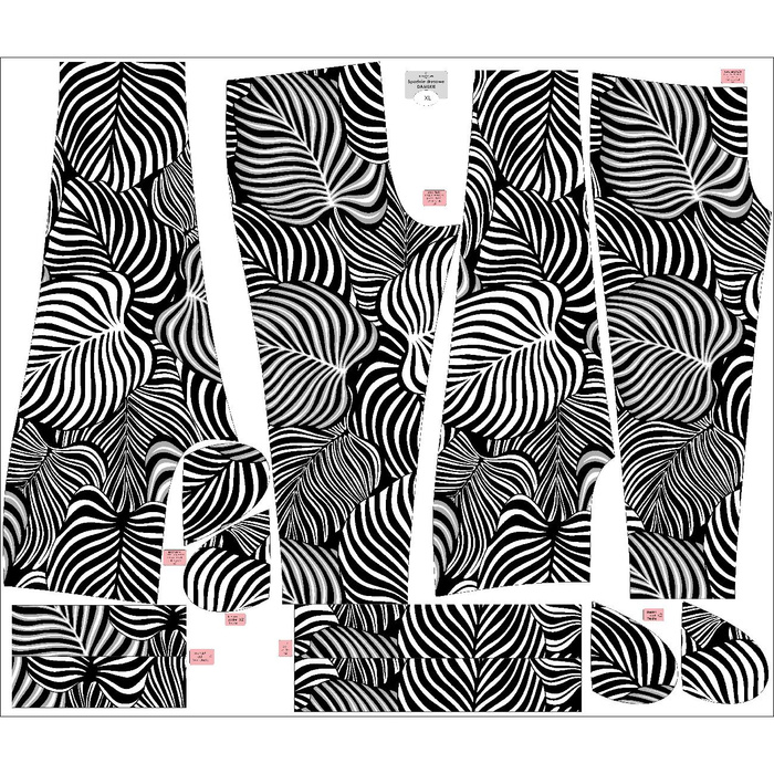 WOMEN'S JOGGERS (NOEMI) - ZEBRA LEAVES - sewing set M