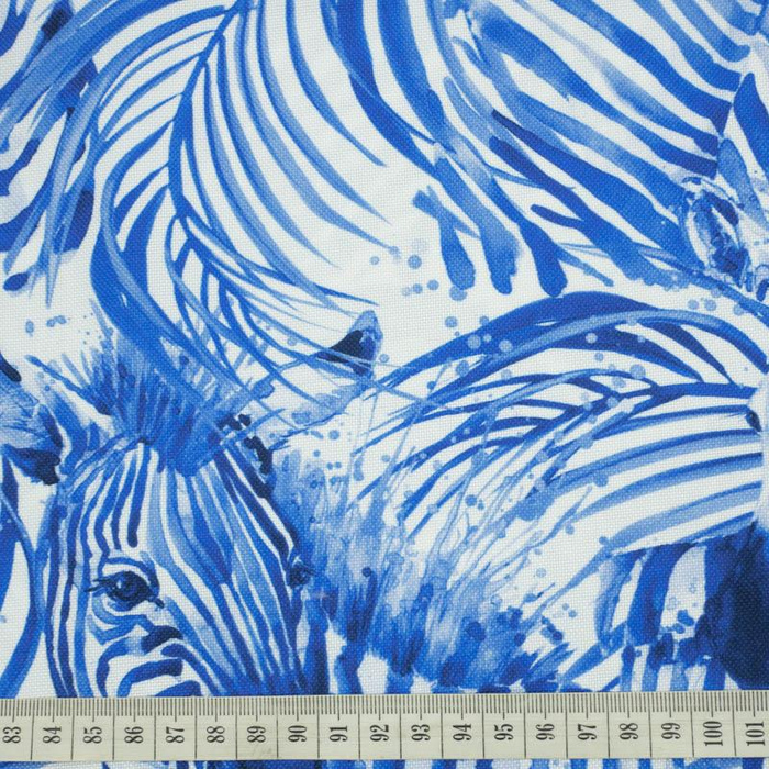ZEBRA (classic blue) / weiß - Wasserabweisende Webware