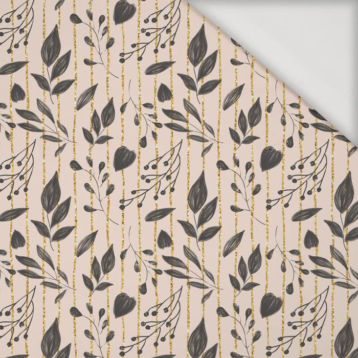 LEAVES pat. 10 (gold) - Viscose jersey