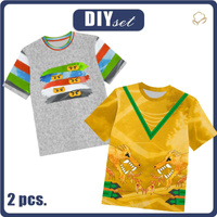 2-PACK - T-SHIRT DZIECIĘCY - ZŁOTY NINJA - ZESTAW DO USZYCIA (152/158)