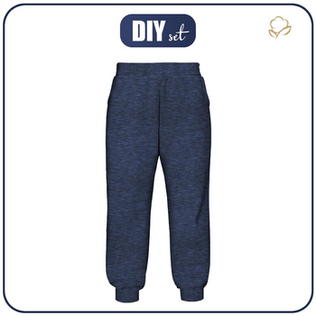 KID'S JOGGERS (ROBIN) - MELANGE NAVY - sewing set
