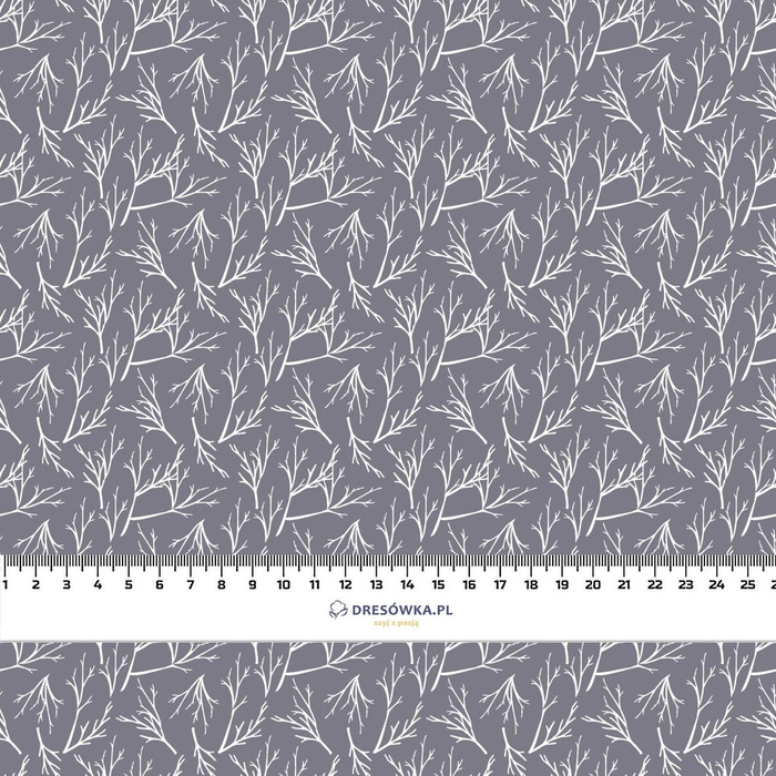 TWIGS pat. 2 (WINTER TIME) / grey - light brushed knitwear