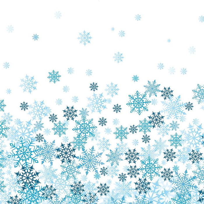 SNOWFLAKES / blue - panel looped knit 