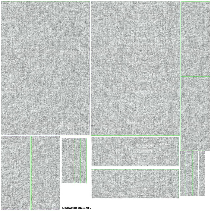 ANIMAL BED - LINEN / light grey - sewing set - L