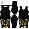 BLEISTIFTKLEID (ALISA) - BLUMEN (Motiv 8) / schwarz - Nähset XL