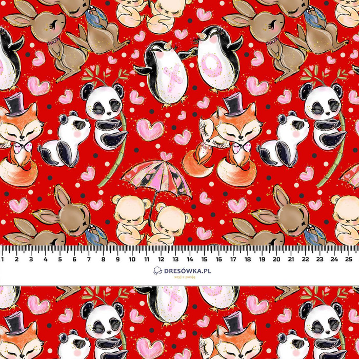 LITTLE ANIMALS IN LOVE pat. 2 - Cotton woven fabric